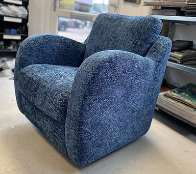 Elegant chairs upholstered in silk Armchair Reupholstery